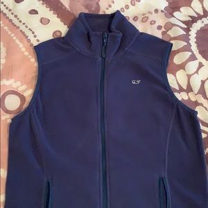 Vineyard Vines Navy Fleece Vest
